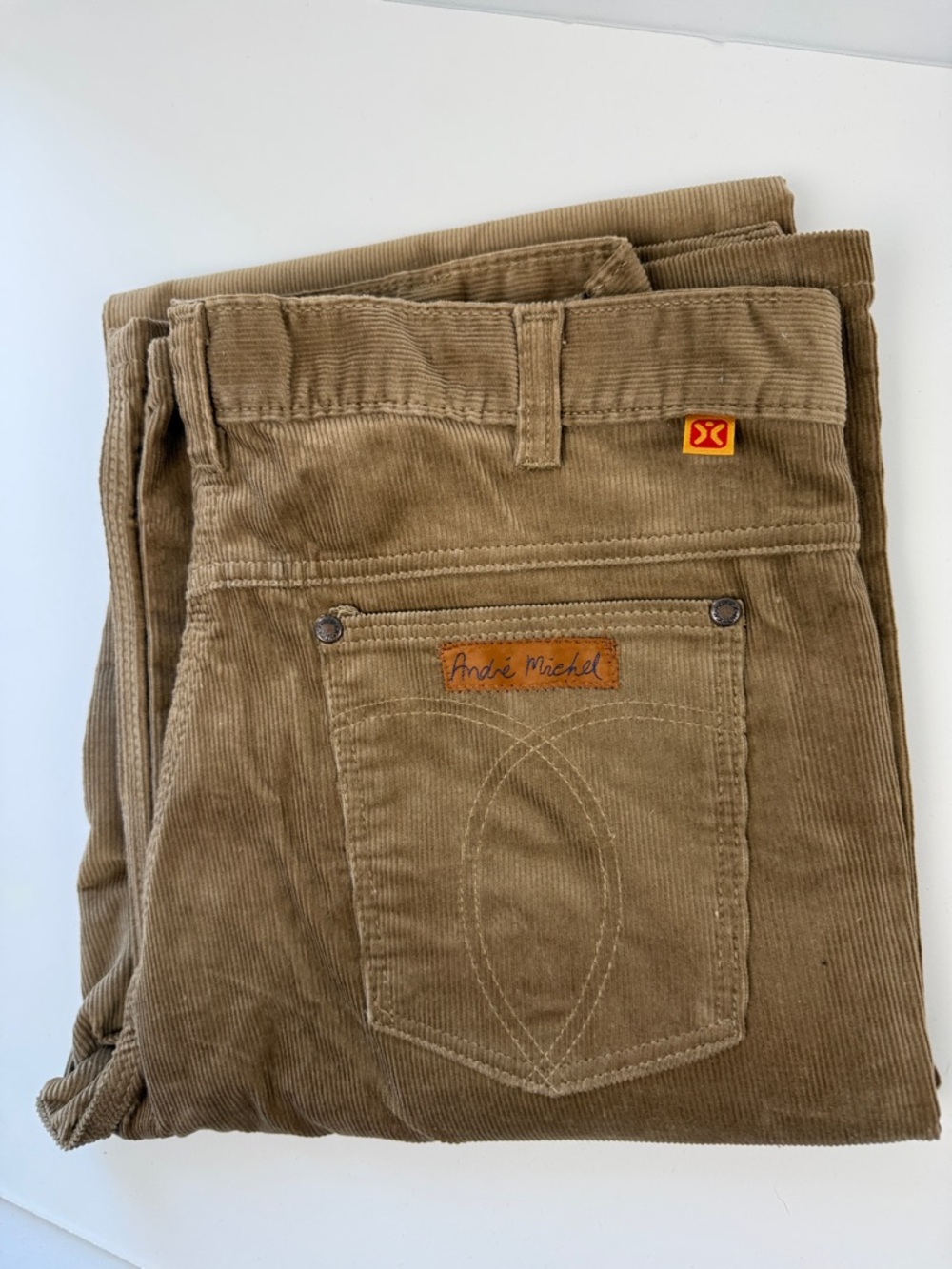 Dead Stock” Andre Michel “Men’s Corduroy Pants — Tan Brown